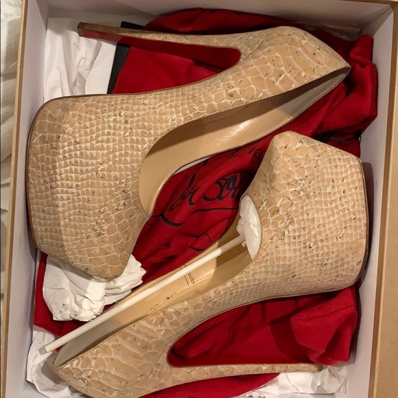 Christian Louboutin Daffodil 160 Cork Pump 39.5 - Picture 2 of 6